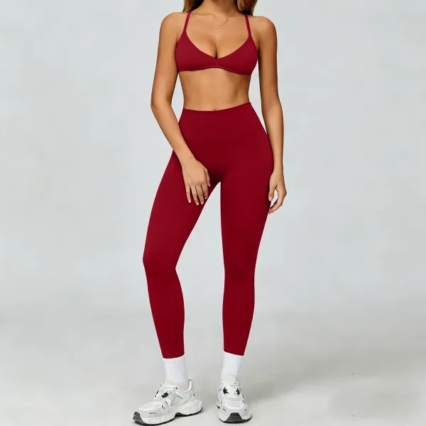 Women's 2 Piece Yoga & Workout Set – High Waist Leggings and Sleeveless Sports Top, Gym & Fitness Activewear