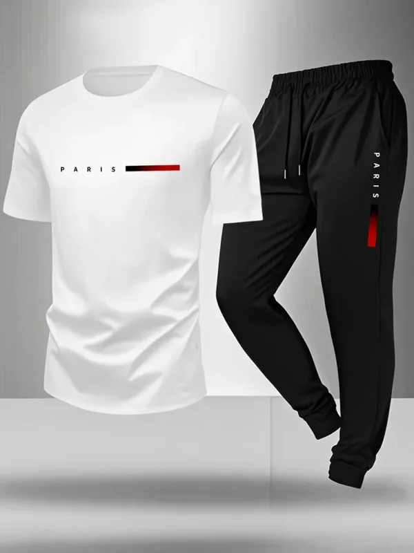 Men's Summer Quick-Dry Tracksuit – 2-Piece Crew Neck Outdoor Sports & Casual Set - Activewear